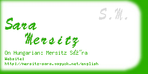 sara mersitz business card